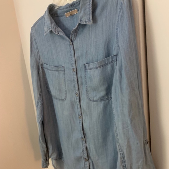 Be Cool Blue Denim Button Up Shirt - Picture 3 of 9